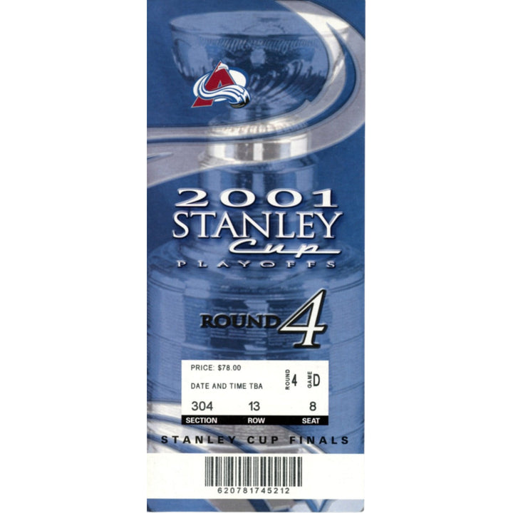 Colorado Avalanche 2001 Stanley Cup Game 7 v New Jersey Devils Full Ticket 55153
