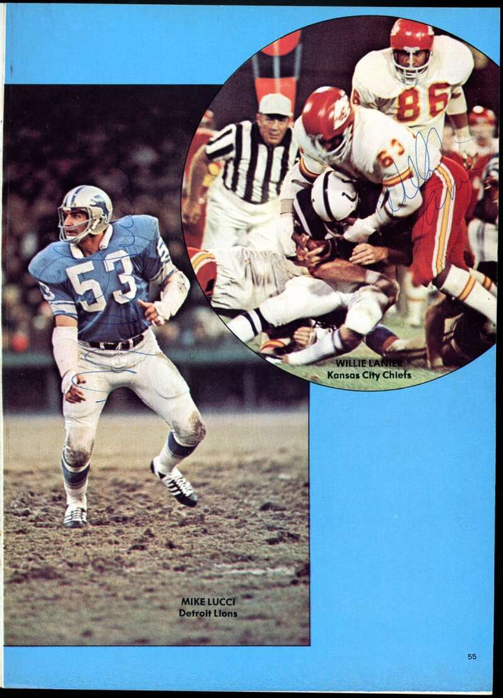 Dick Butkus Nobis Lanier Howley JSA Coa Vintage 8x11 2 Page Photo Signed by 7