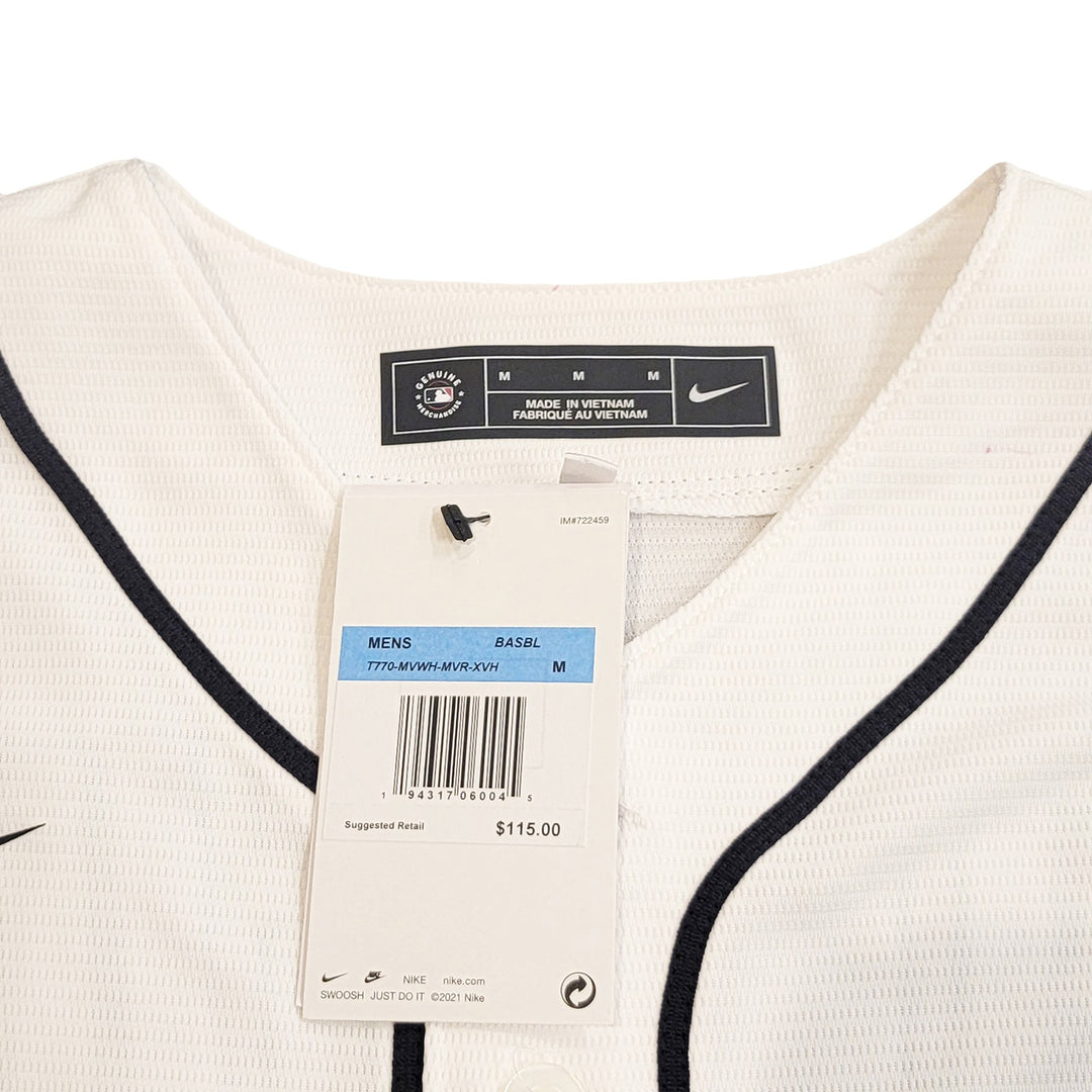 Seattle Mariners Julio Rodriguez Signed White Nike Jersey Size M Beckett