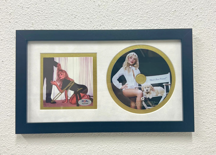 Sabrina Carpenter Signed CD Insert Frame PSA Autographed Man's Best Friend