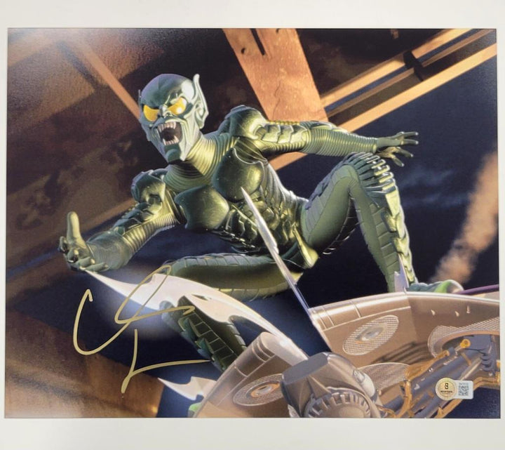 Willem Dafoe signed Green Goblin 11x14 photo Spider-Man autograph ~ Beckett BAS