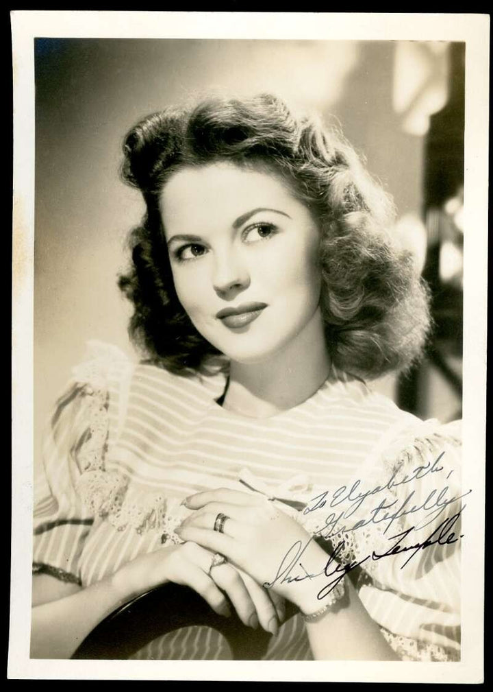 Shirley Temple PSA DNA Coa Signed Vintage 1940`s 5x7 Photo Autograph