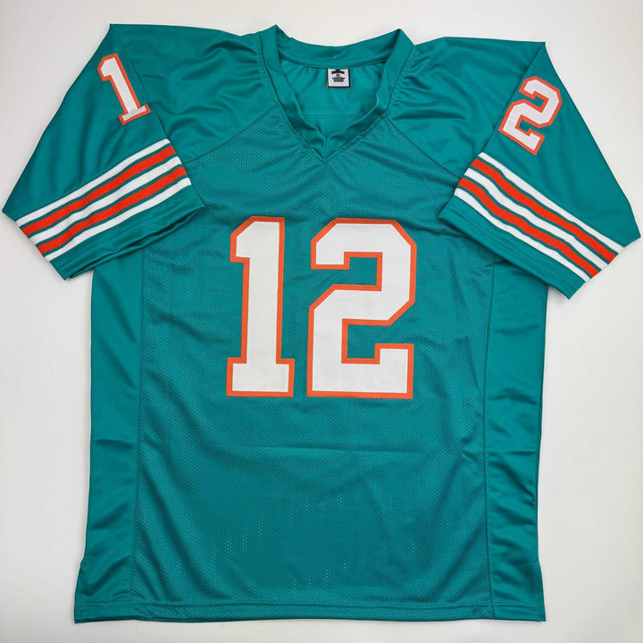 Autographed/Signed BOB GRIESE Miami Teal Football Jersey JSA COA Auto