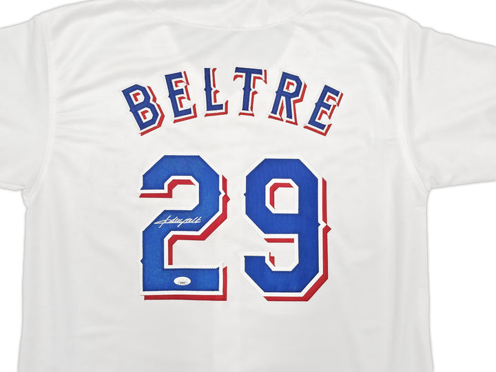 Texas Rangers Adrian Beltre Autographed White Jersey JSA