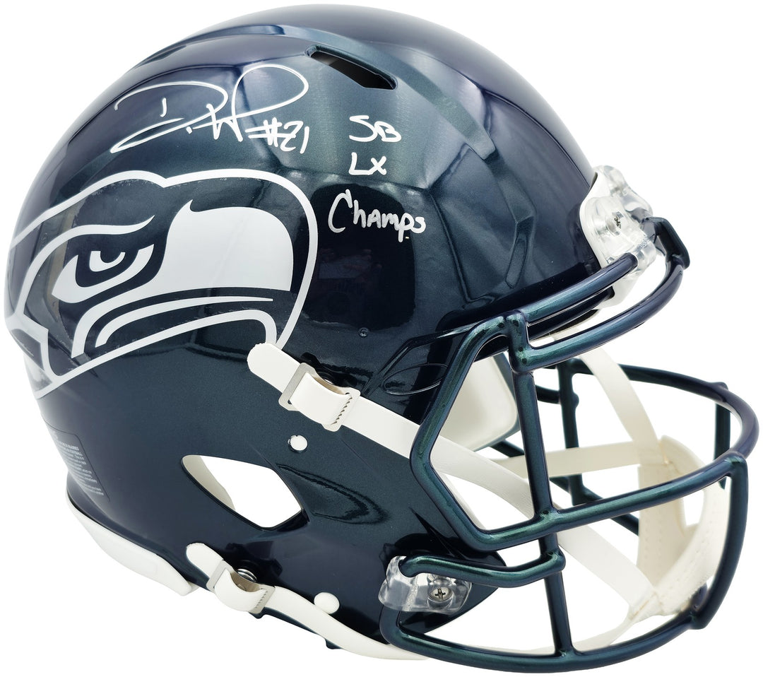 Devon Witherspoon Signed Seahawks Rivalries Full Size Authentic Helmet BAS