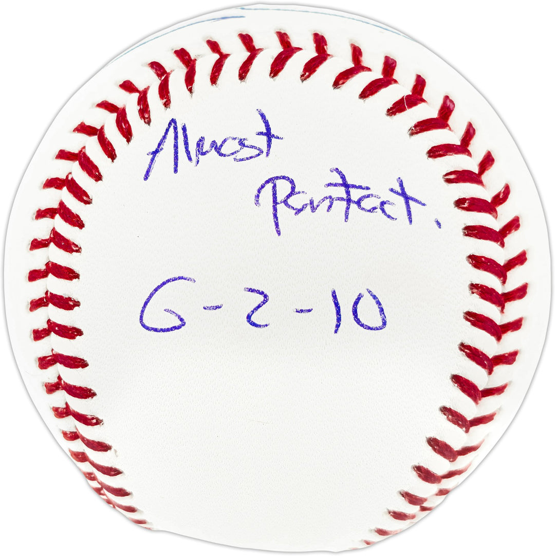 Armando Galarraga Signed MLB Baseball Almost Perfect 6-2-10 JSA