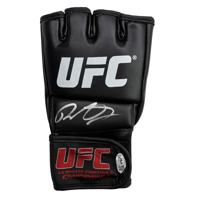Autographed/Signed Demetrious Johnson Mighty Mouse UFC Black Glove JSA COA