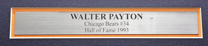 Walter Payton Auto Framed Pro Football HOF White T-Shirt Bears "34" JSA #CC88896