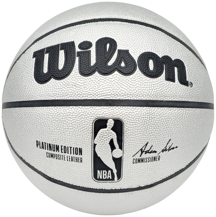 Allen Iverson Auto Platinum Edition Composite Leather Basketball 76ers Beckett