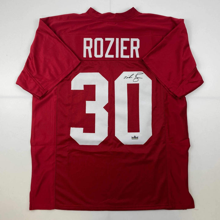 Facsimile Autographed Mike Rozier Nebraska Red Reprint Jersey Size Men's XL