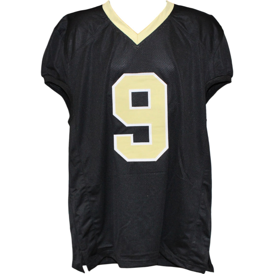 Drew Brees Autographed/Signed Pro Style XL Black Jersey Beckett Witness 53723