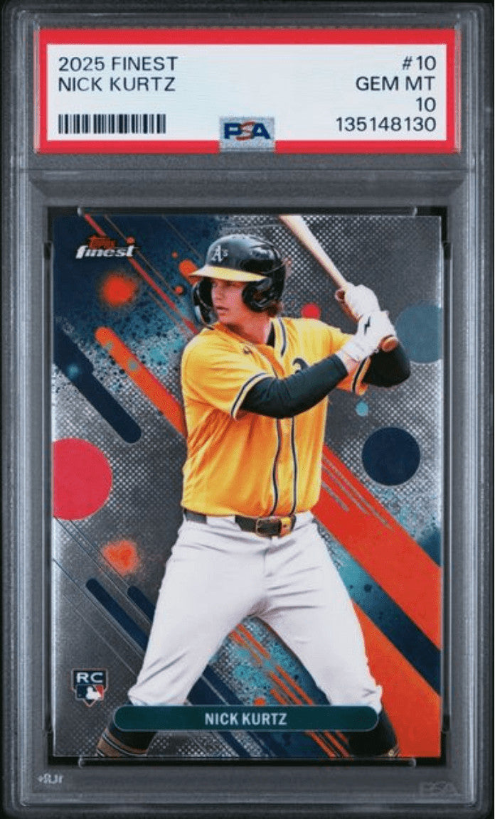 Graded 2025 Topps Finest Nick Kurtz #10 Rookie RC Card PSA 10 Gem Mint
