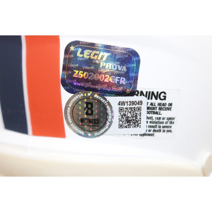 Heath Miller Autographed Virginia Cavaliers Mini Helmet Beckett Witness 55042