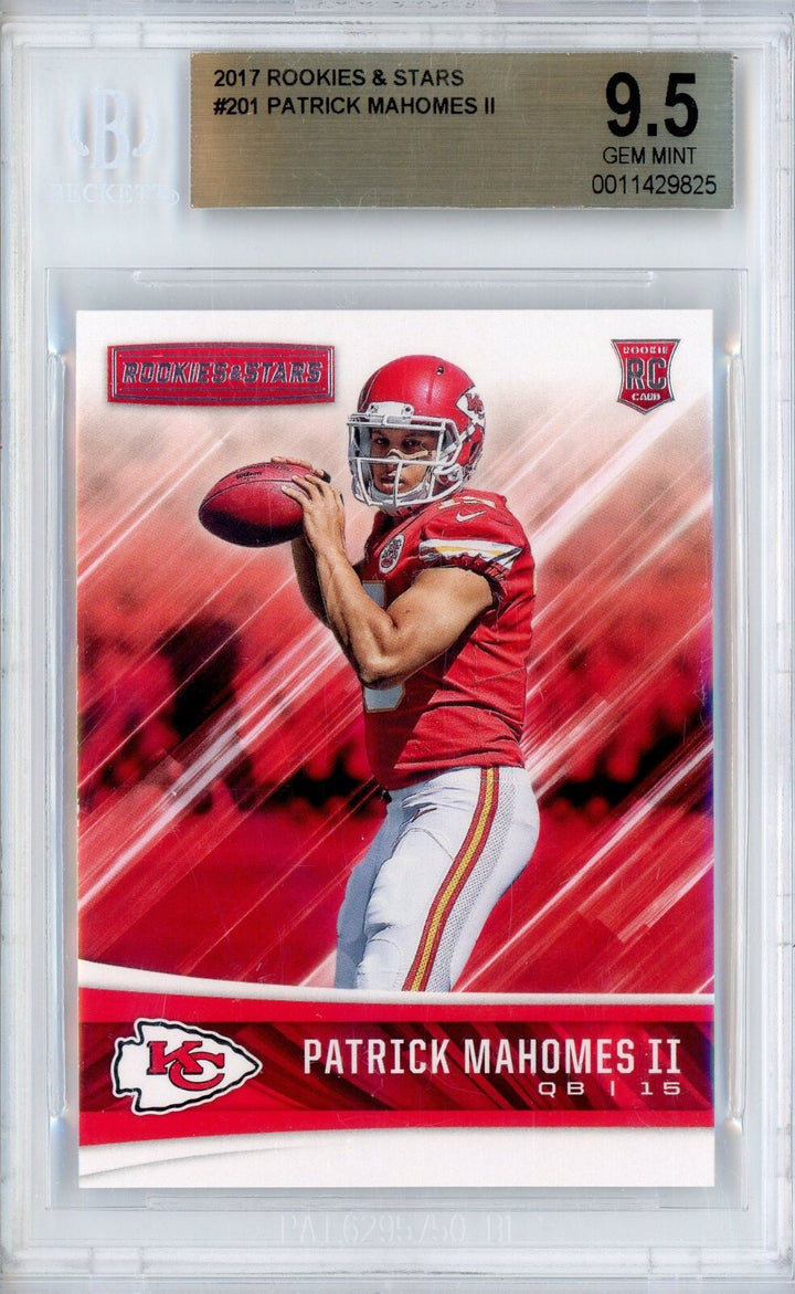 2017 Panini Rookies & Stars Patrick Mahomes RC #201 BGS 9.5 Kansas City Chiefs