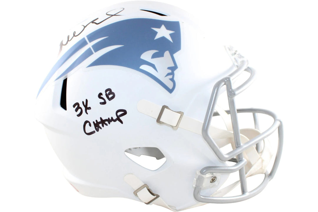 Mike Vrabel Signed New England Patriots Helmet Replica JSA 58545