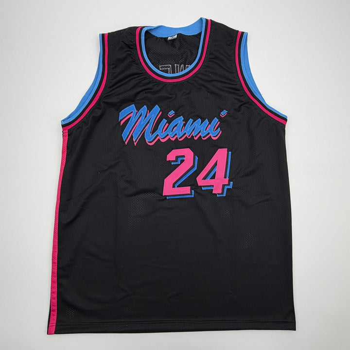 Autographed/Signed Norman Powell Miami Black Vice City Jersey Beckett BAS COA