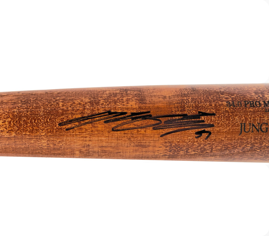 Jung Hoo Lee Auto Orange Old Hickory Player Model Baseball Bat Giants Beckett