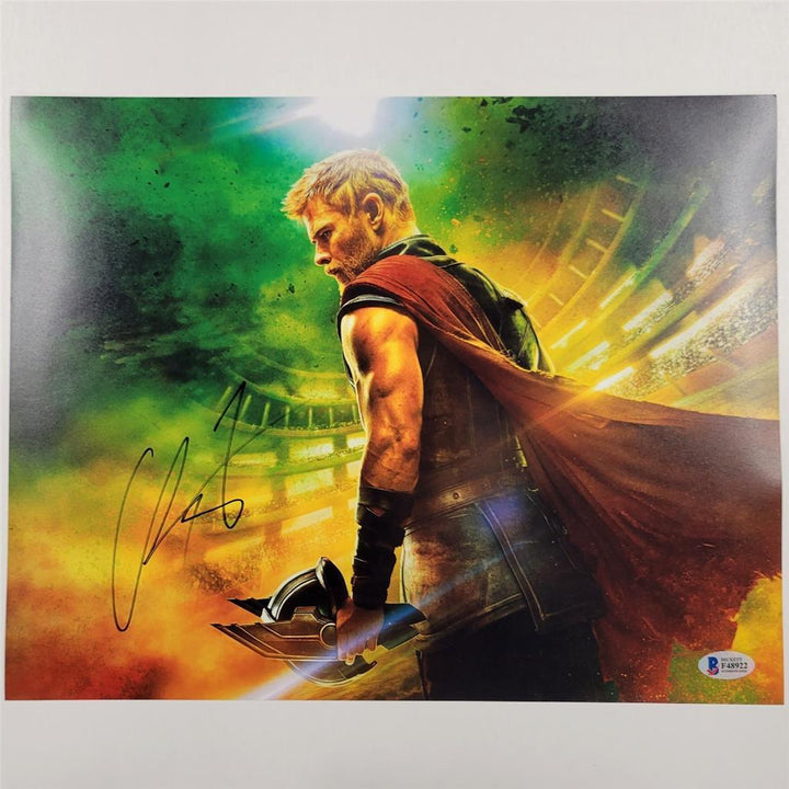 Chris Hemsworth autograph signed Marvel Thor 11x14 photo ~ Beckett BAS Holo
