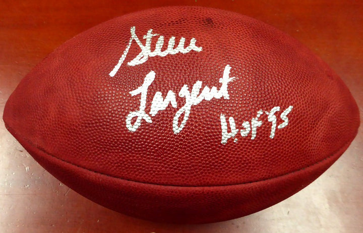 Steve Largent Signed NFL Leather Football Seattle Seahawks "HOF 95" MCS Holo