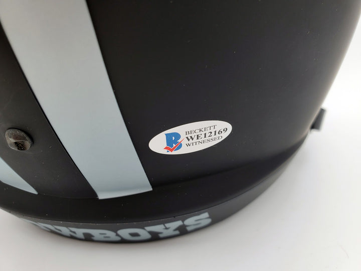 Tony Dorsett Signed Eclipse Black Cowboys Full Size Speed Replica Helmet Beckett