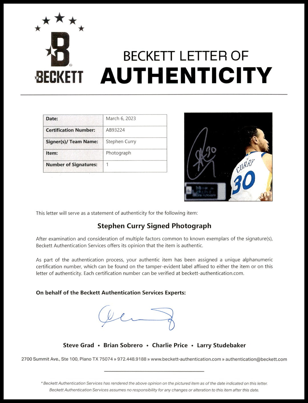 Stephen Curry Giannis Antetokounmpo Auto 16x20 Photo Dual Auto Spotlight Beckett