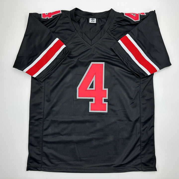 Facsimile Autographed Jeremiah Smith Ohio State Black Reprint Jersey Men's XL
