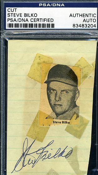 Steve Bilko Rare Psa/dna Signed Vintage Photo Cut Authentic Autograph