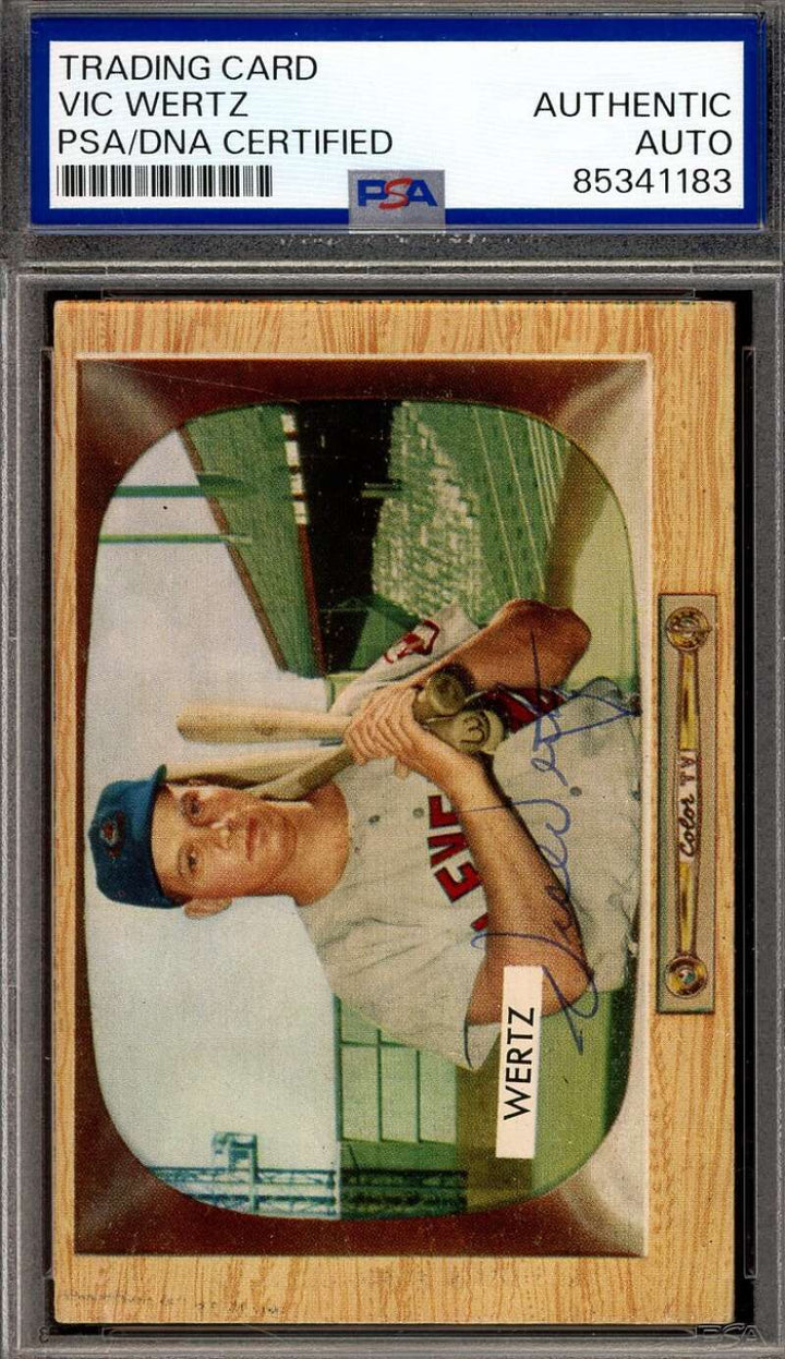 Vic Wertz PSA DNA Signed 1955 Bowman Autograph