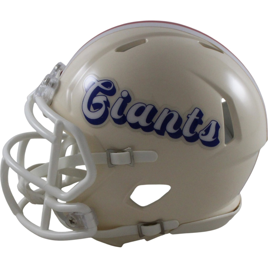 Abdul Carter Autographed New York Giants Retro Mini Helmet Beckett Witness 56895