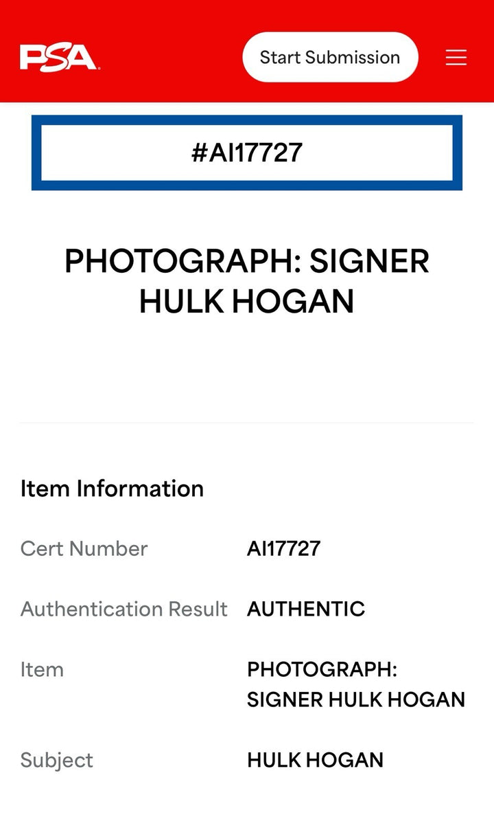 Hulk Hogan Signed 8x10 Framed Photo WWF Wrestling Autograph The Rock PSA COA
