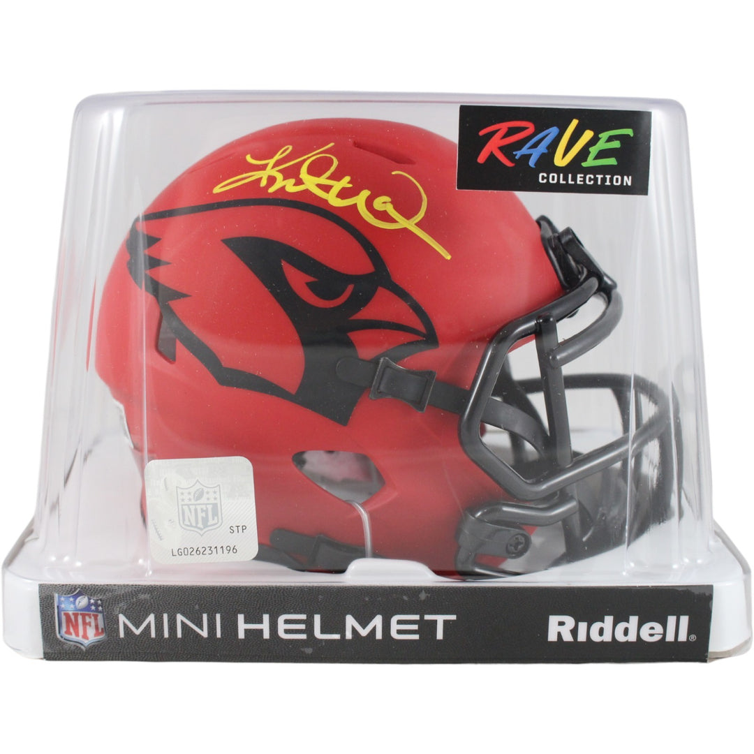 Kurt Warner Autographed/Signed Arizona Cardinals Rave Mini Helmet Beckett 50099