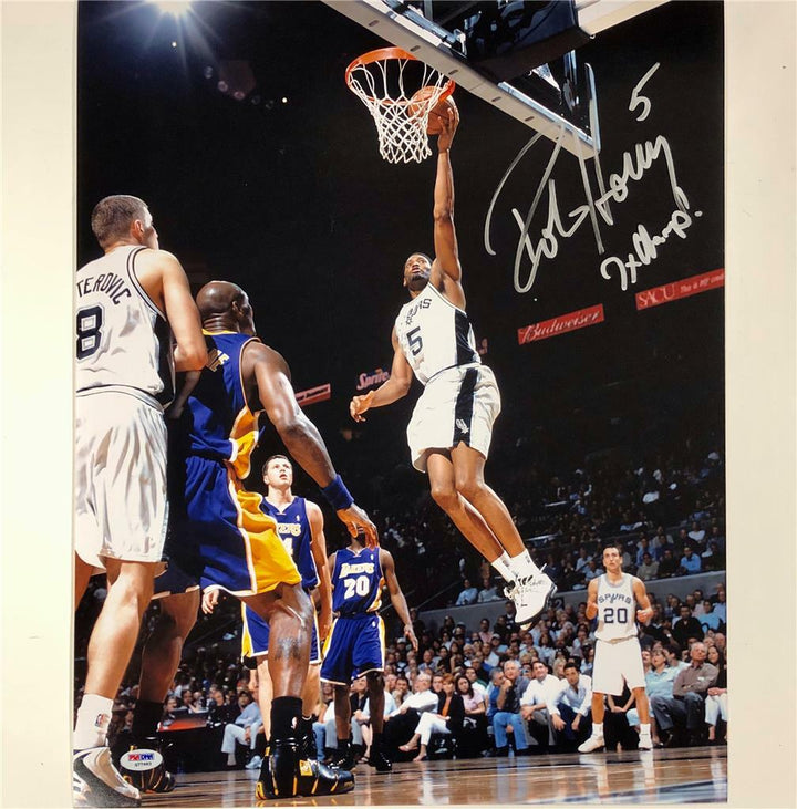 Robert Horry autograph "7x Champ" signed Spurs 16x20 Photo PSA/DNA COA
