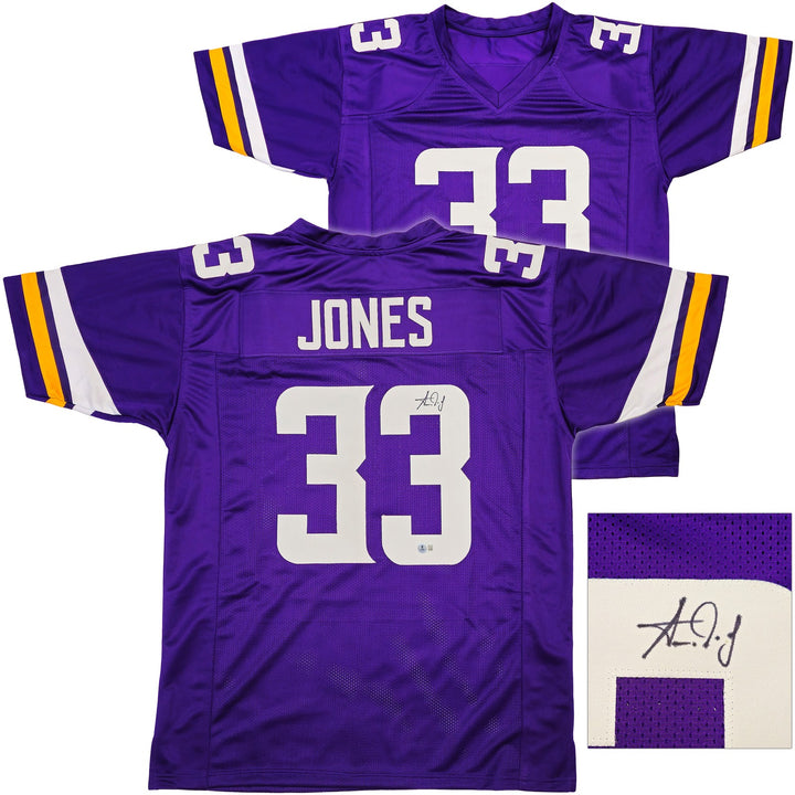Minnesota Vikings Aaron Jones Signed Purple Jersey Beckett Witness