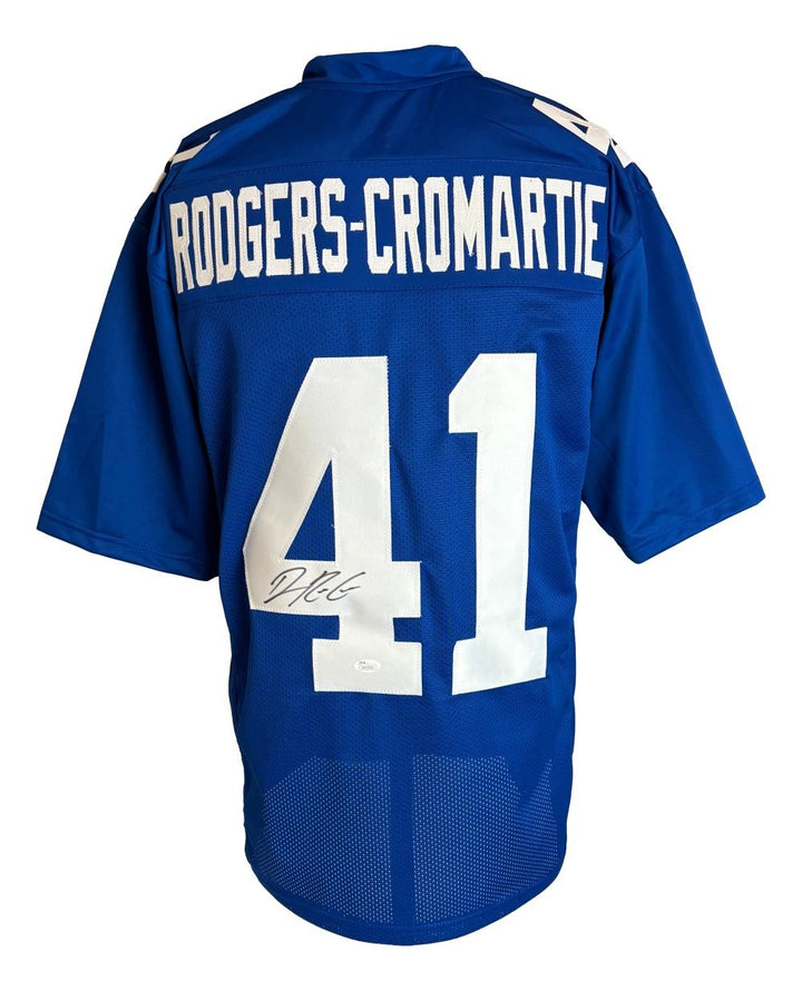 Dominique Rodgers-Cromartie New York Signed Blue Football Jersey JSA Hologram
