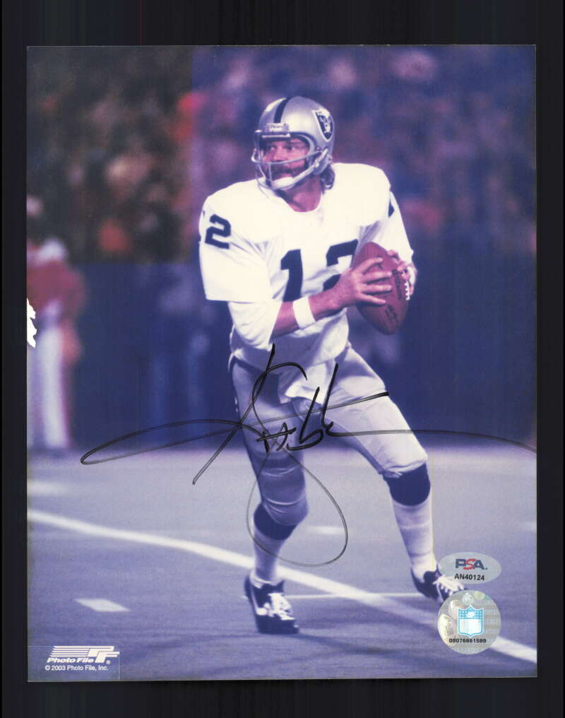 Ken Stabler PSA DNA Signed  8x10 Photo Autographed 70`s Raiders