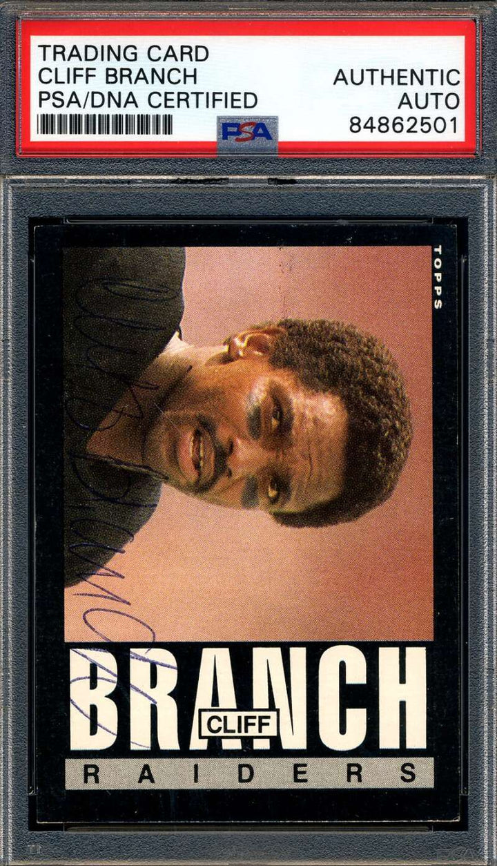 Cliff Branch PSA DNA Signed 1985 Topps Autograph