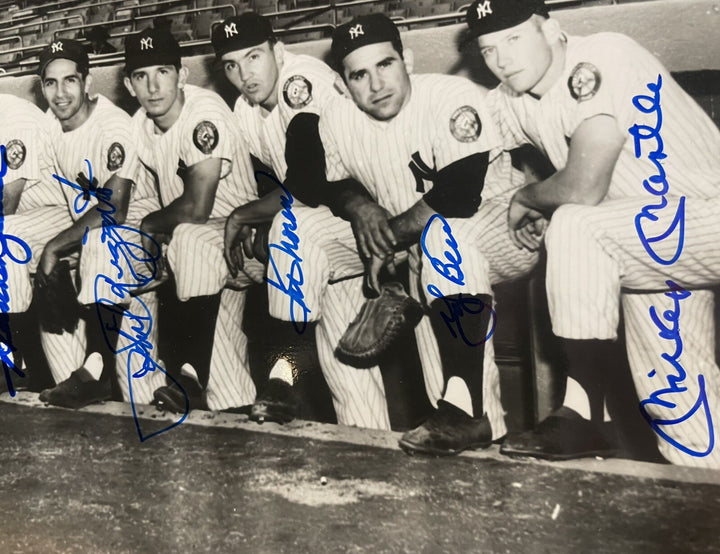 NY Yankees 1952 Team signed 8x10 framed photo Mickey Mantle Yogi Berra Psa Coa