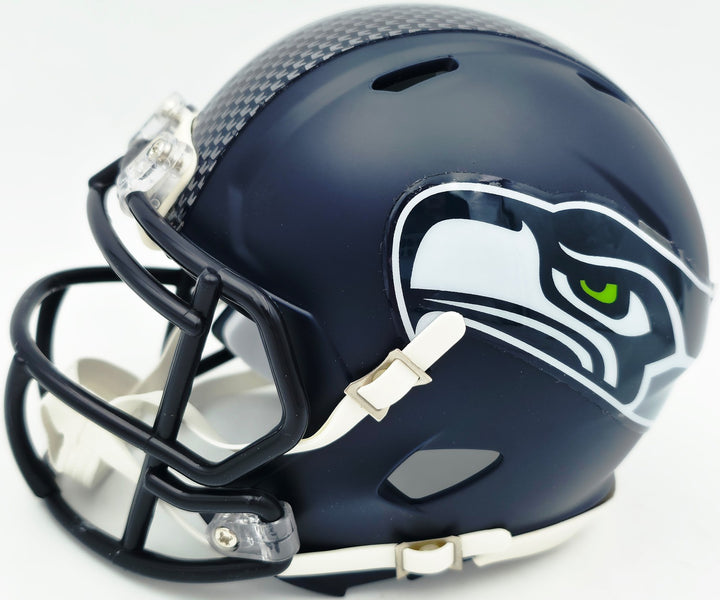 Ty Okada Signed Seahawks Blue Speed Mini Helmet MCS Holo