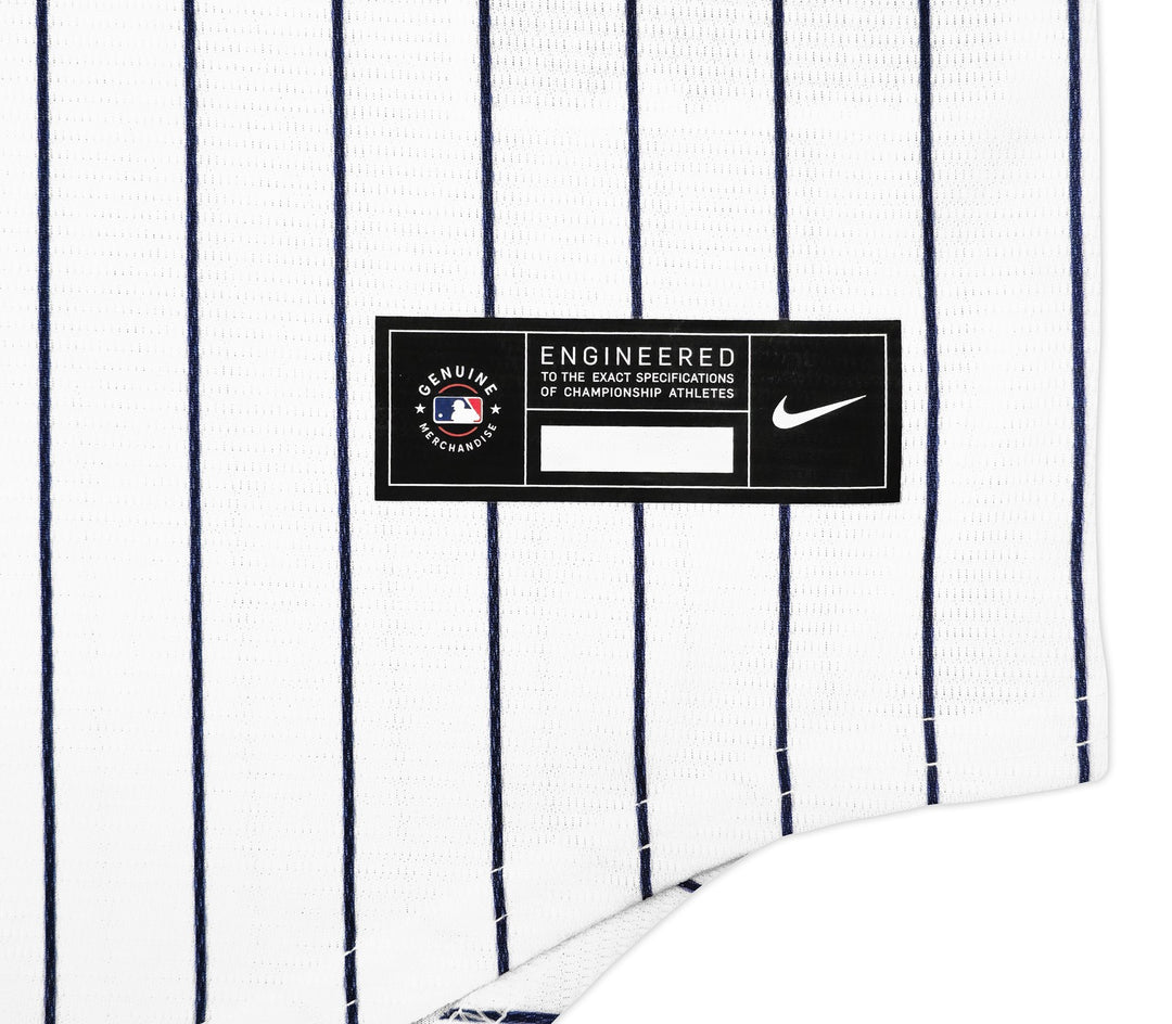 New York Yankees Juan Soto Signed White Pinstripes Nike Jersey Size L Beckett
