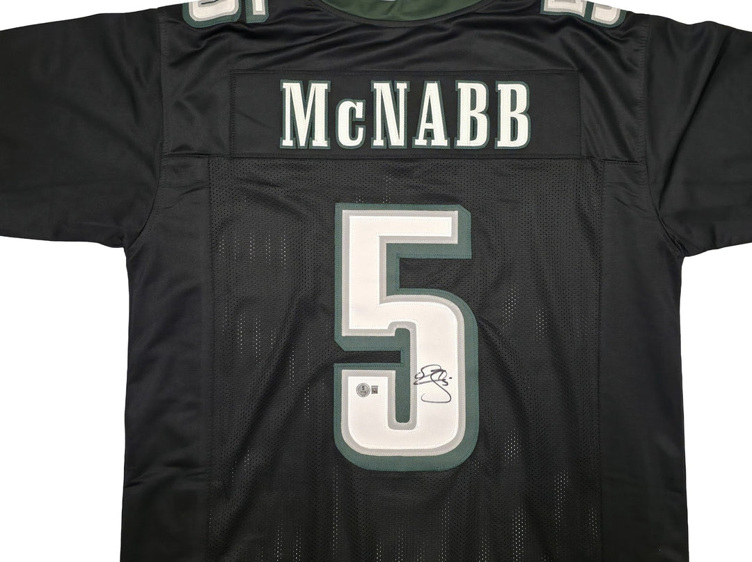 Philadelphia Eagles Donovan McNabb Signed Black Jersey Beckett Witness