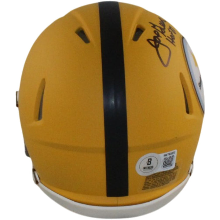 Joe Greene Autographed Pittsburgh Steelers Alt 25 Mini Helmet Beckett WIT 56961