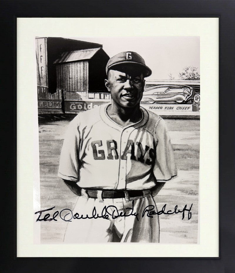 Ted Double Duty Radcliffe signed Homestead Grays 8x10 Photo imperfect Framed-COA