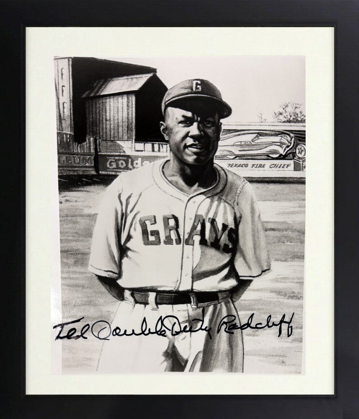 Ted Double Duty Radcliffe signed Homestead Grays 8x10 Photo imperfect Framed-COA