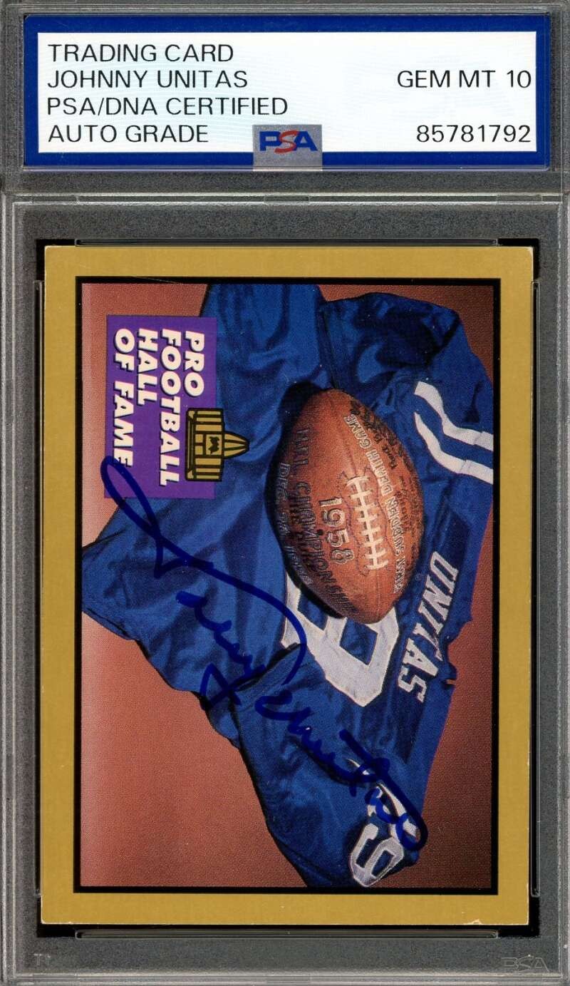 Johnny Unitas Gem Mint 10 PSA DNA Signed 1993 Enor HOF Autograph
