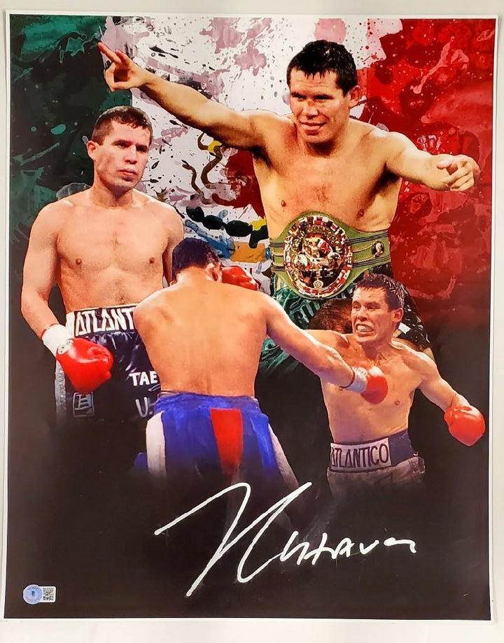 Julio Cesar Chavez signed 16x20 photo Boxing Champ Mexico ~ Beckett BAS Holo