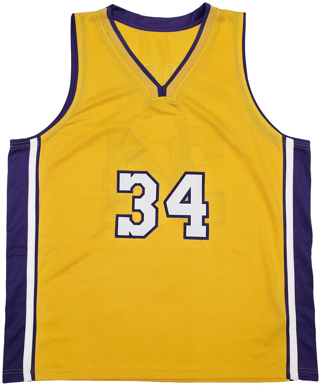 Los Angeles Lakers Shaquille O'Neal Autographed Signed Gold Jersey JSA