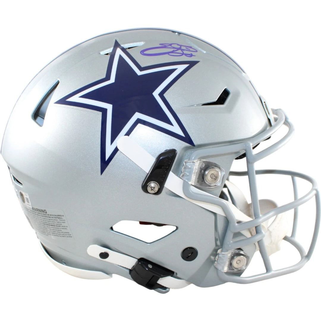 Emmitt Smith Autographed/Signed Dallas Cowboys SpeedFlex Helmet Beckett W 58493