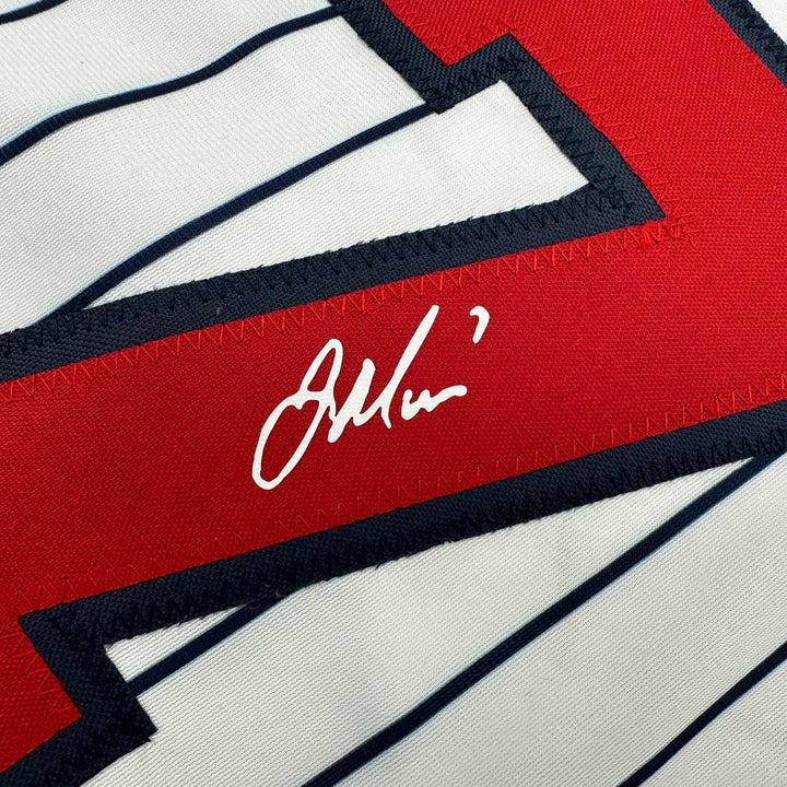 Facsimile Autographed Joe Mauer Minnesota Pinstripe Reprint Jersey Size Men's XL