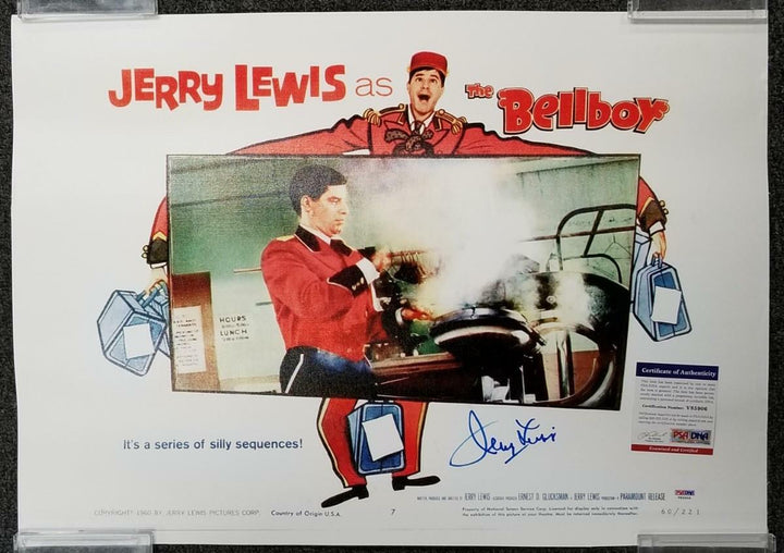 Jerry Lewis signed 16x20 Canvas Photo The Bellboy Autograph~ PSA/DNA COA