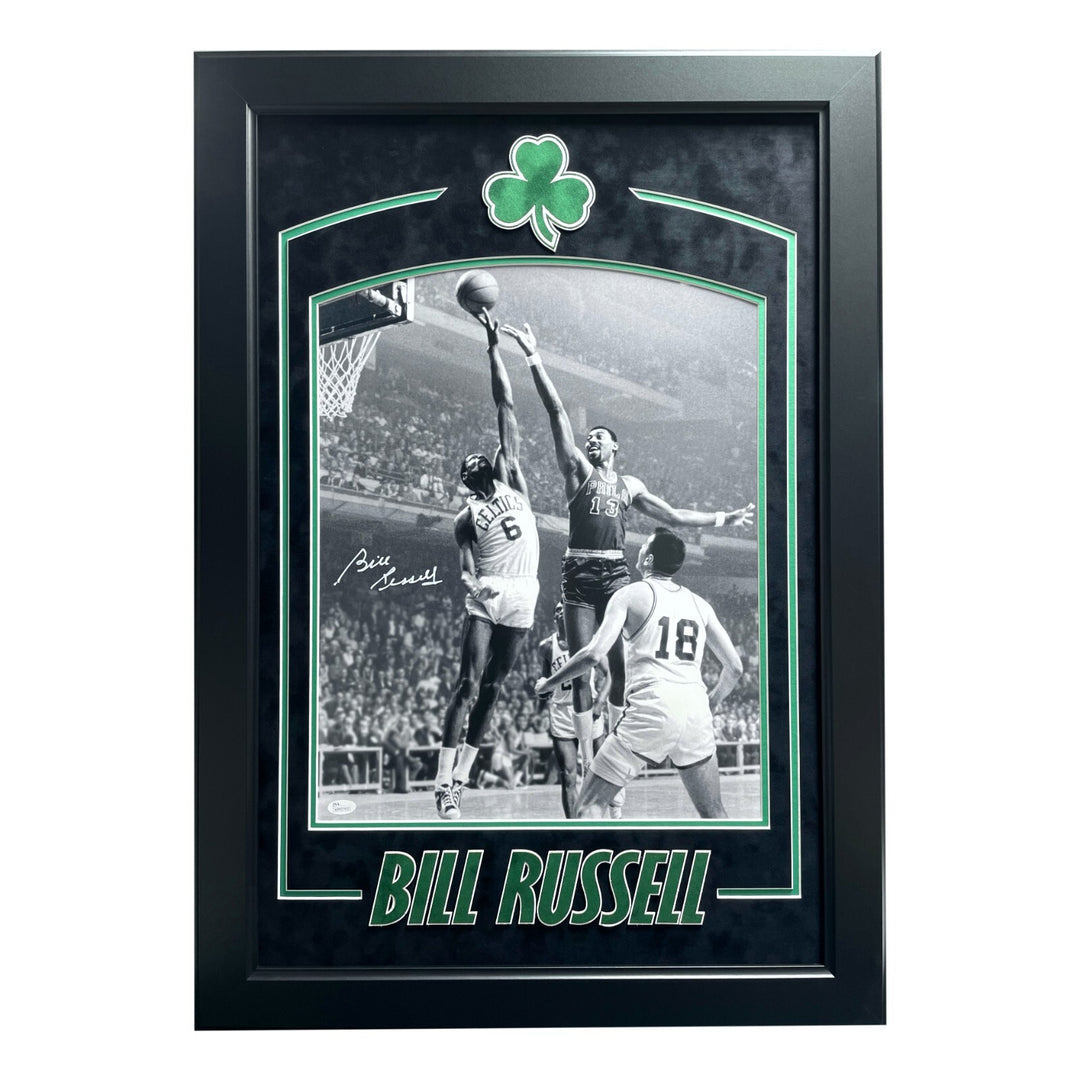 STOLEN - Bill Russell Autographed Boston Celtics Framed 16x20 Photo JSA Signed
